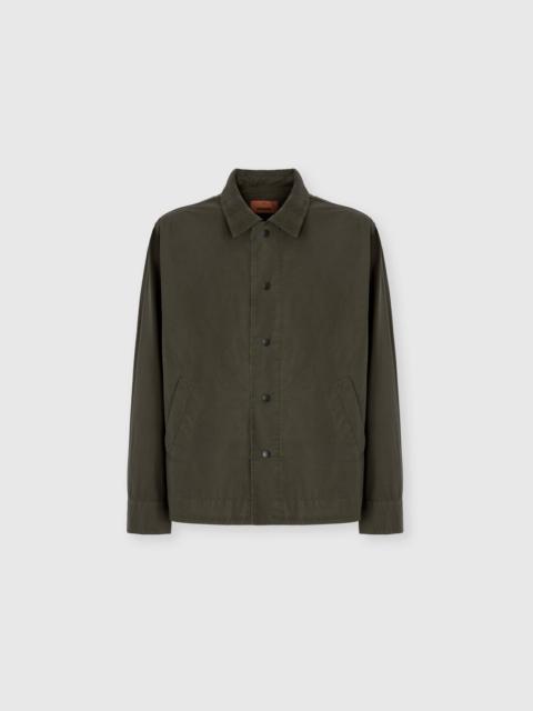 Missoni Cotton canvas overshirt with zigzag collar detail
