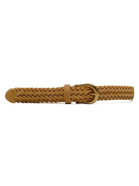BEAMS PLUS Suede Mesh Belt Camel