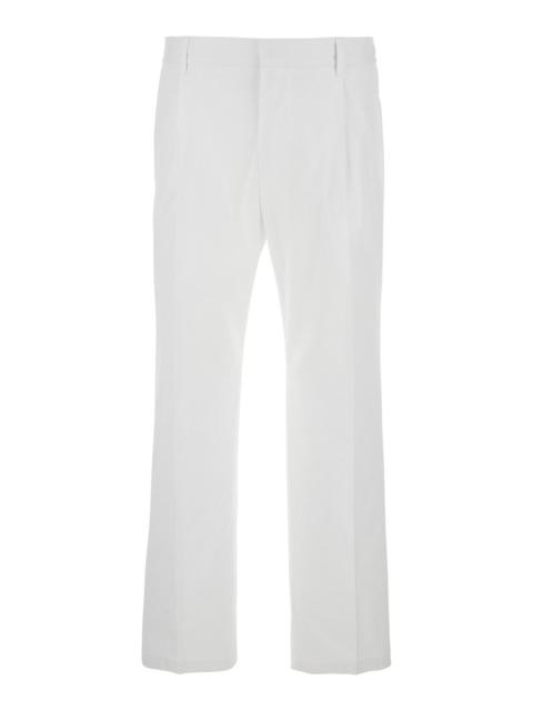 Dolce & Gabbana Dolce & Gabbana Men White Five Pocket Pants With Logo Plaque On The Back In Cotton Man