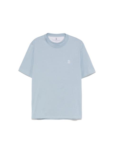 logo-embroidered T-shirt