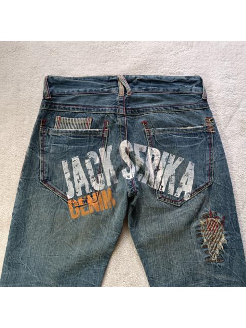 Other Designers Distressed Denim - JACK SERIKA HICKORY SASHIKO JAPAN DENIM JEANS
