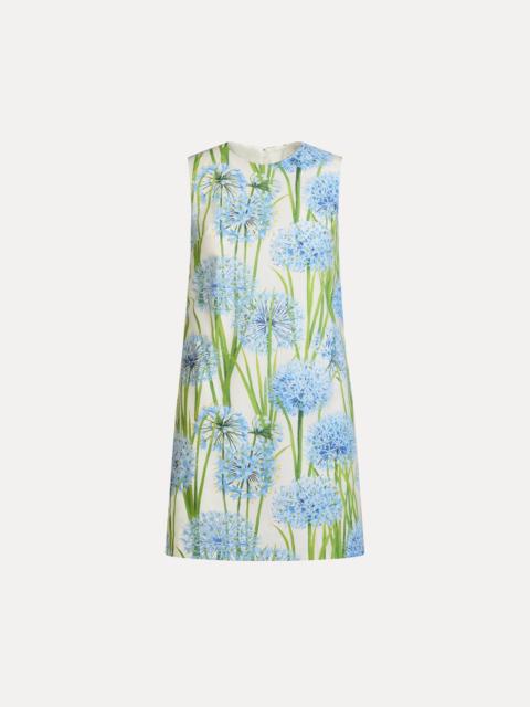 Oscar de la Renta ALLIUM COTTON POPLIN SLEEVELESS SHIFT DRESS