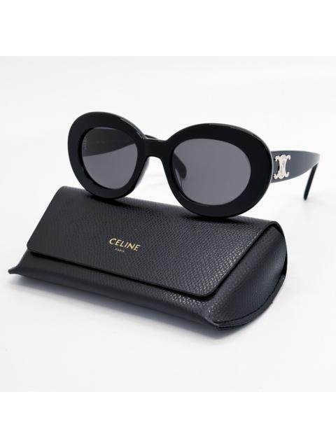 CELINE NEW CL40312U 01A CELINE BLACK ROUND WOMEN SUNGLASSES CELINE