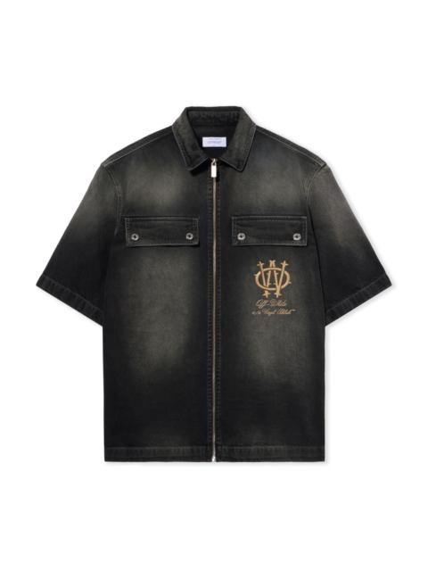 Off-White Denim Zip Bowling Shirt