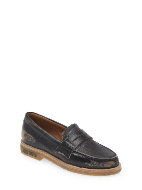 Golden Goose Jerry Grained Leather Penny Loafer
