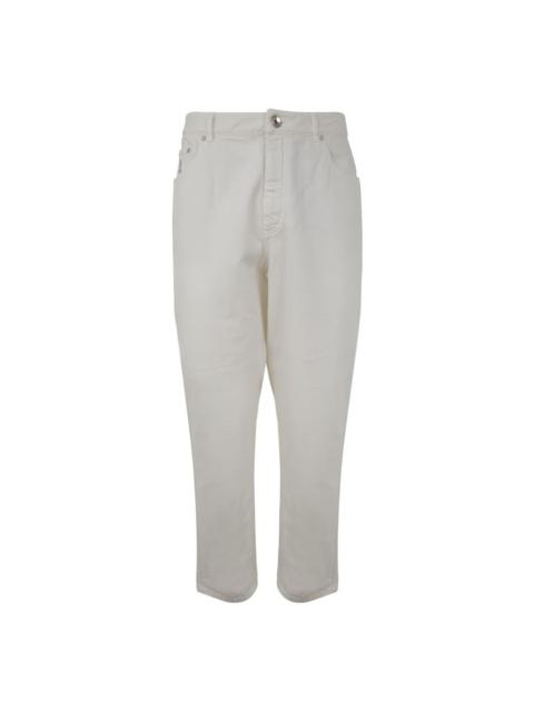 Brunello Cucinelli Brunello Cucinelli Men'S Off-White Straight-Leg Trousers