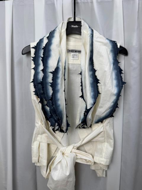 ISSEY MIYAKE Issey MIYAKE Dyed Floral Collar Ribbon Vest 