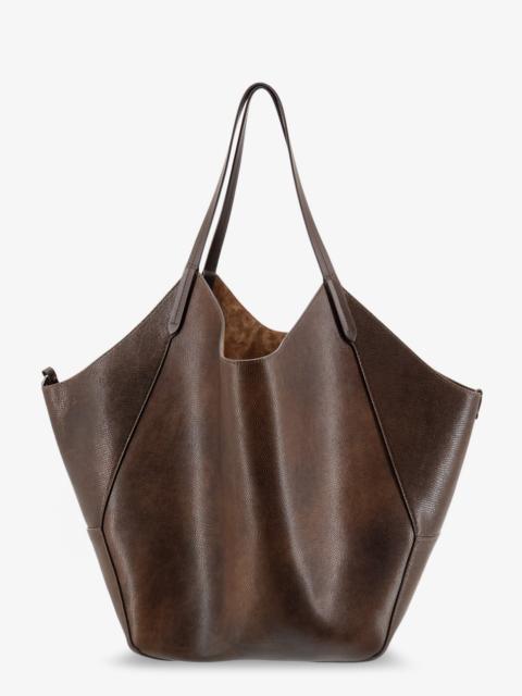 Brunello Cucinelli Brunello Cucinelli Women Leather Shopping Bag With Side Monili Detail