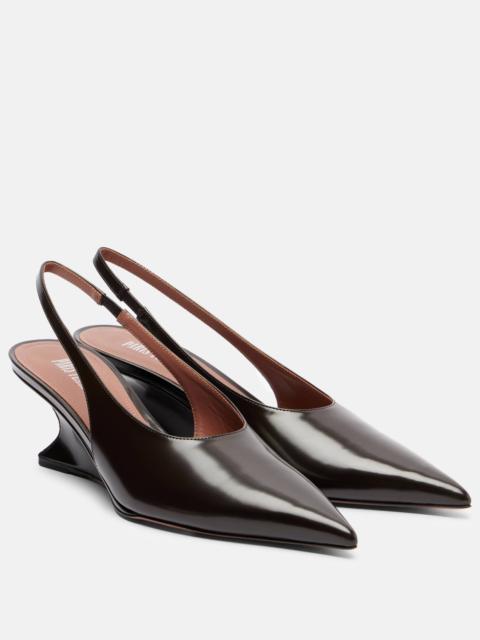 PARIS TEXAS Nina leather slingback pumps