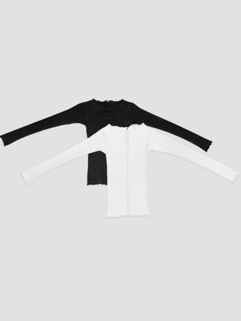 BASERANGE Pack - 2 Pama Long Sleeve Tee - Fine Organic Cotton Rib