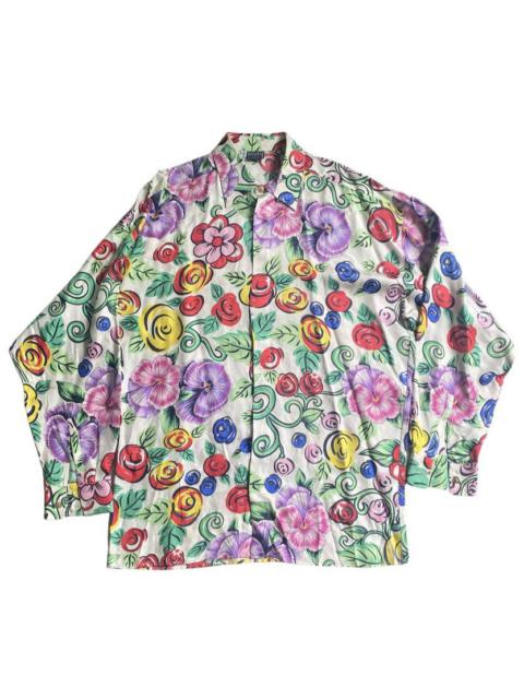 Vintage 90’s Versus Floral Prink Silk Shirt