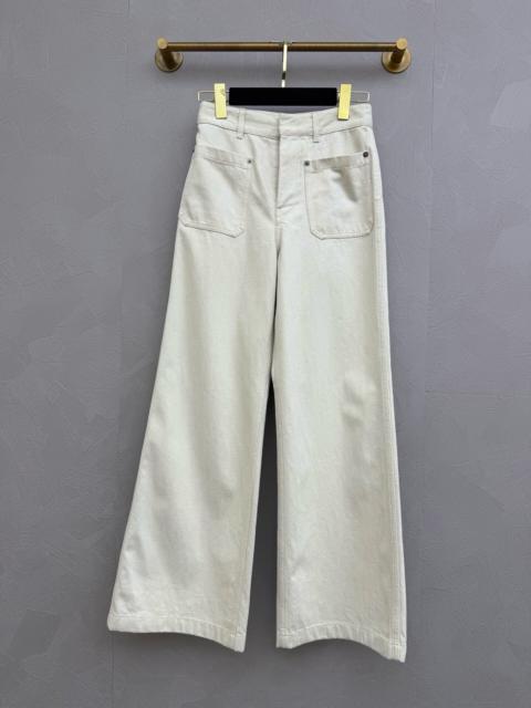 Dior Dior BeeLogo Whte Denim Pants