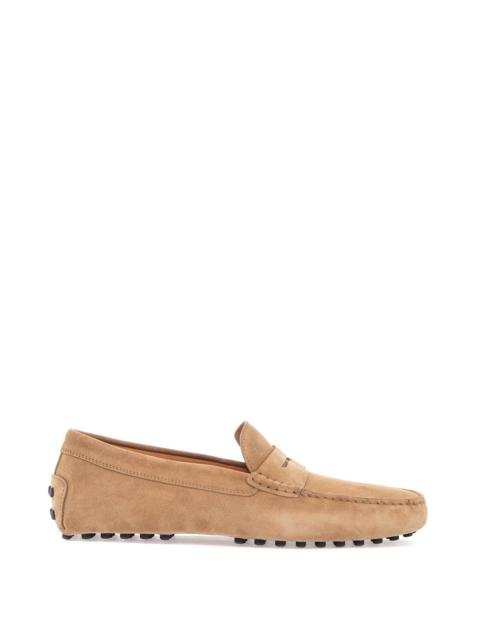 Tod's Bisquit Leather Moccasin With Rubber Sole Men