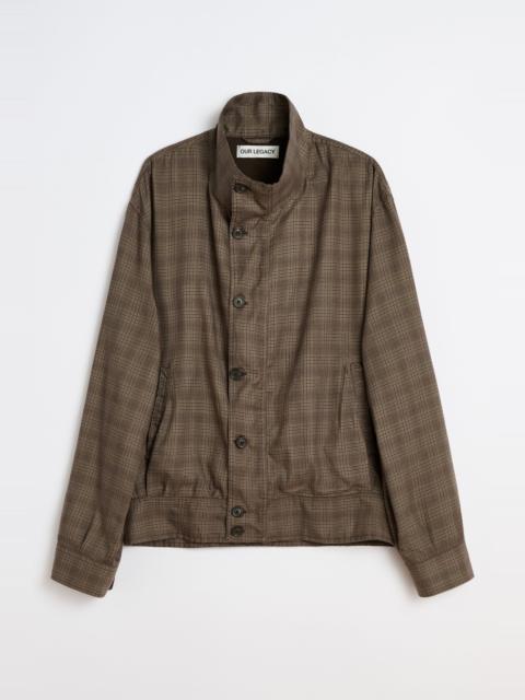 Our Legacy Mock Bomber Dirty Brown Glen Plaid