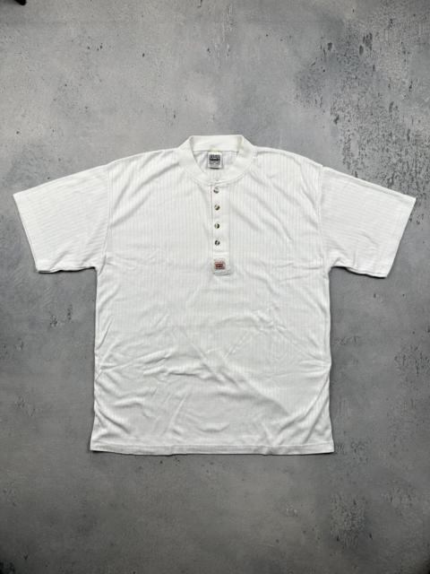 Levi's Levi’s Vintage White Ribbed Henley T Shirt Made In USA 80s