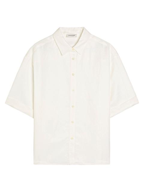 ANINE BING Anine Bing Coco Rayon and Linen-blend Shirt
