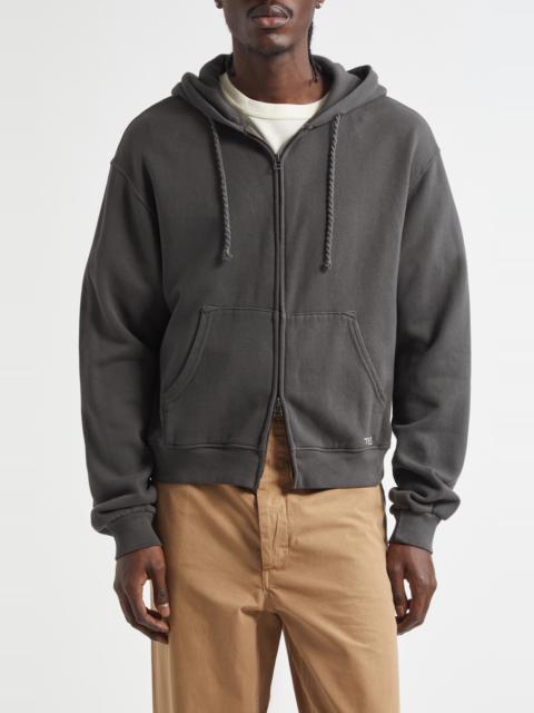 The Elder Statesman The Elder Statesman Daily Zip Hoodie in Coal at Nordstrom