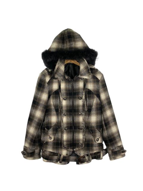 Other Designers Very Rare - Vintage Ppfm Plaid Hoodie Zipper Jacket L Size But To Fit M