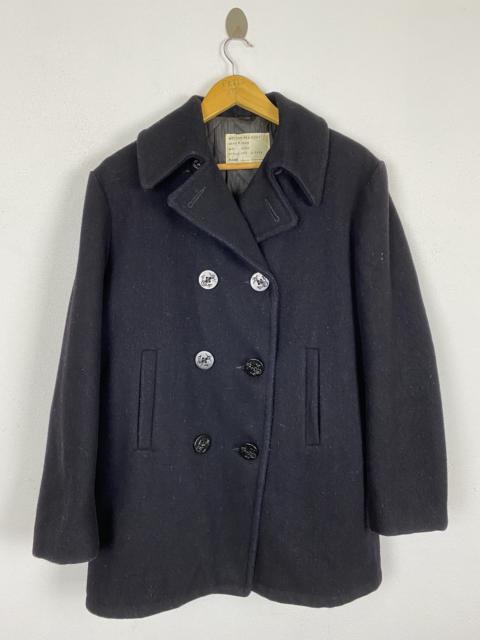 Other Designers Vintage - VINTAGE MELTON NAVY PEA COAT