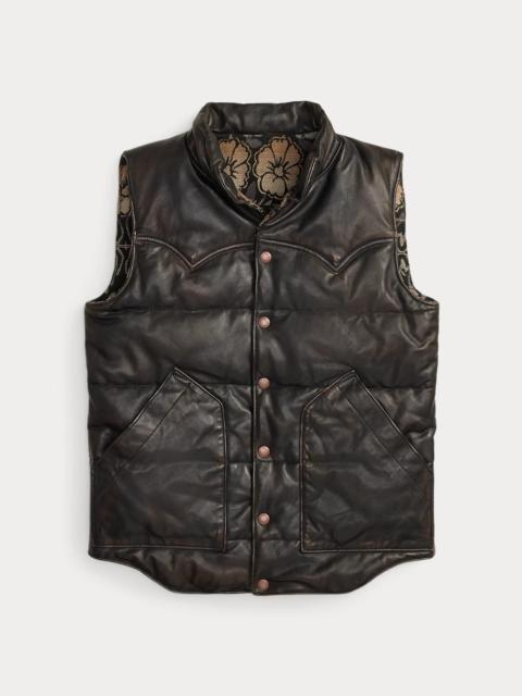 RRL by Ralph Lauren Reversible Leather-Jacquard Vest