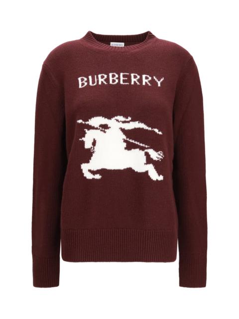 Burberry Burberry Women Cashmere And Wool Sweater With Knight Motif