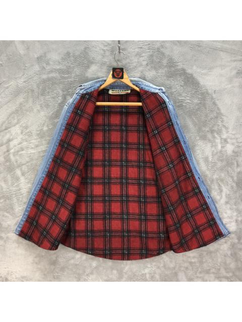 Other Designers Vintage - MUSTANG TARTAN LINED DENIM JACKET #6367-61