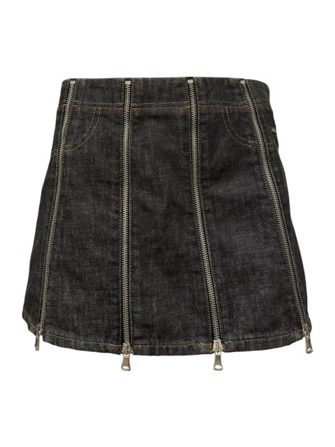 Other Designers D&G Spring Summer 2003 Zipper Panel Denim Mini Skirt