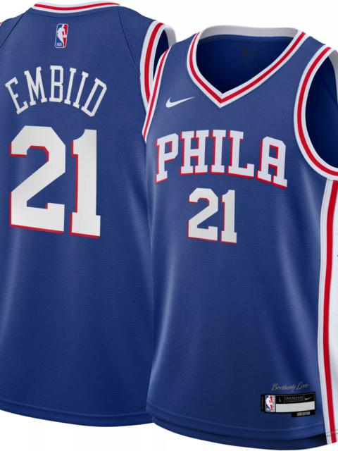 Nike Nike Youth Philadelphia 76ers Joel Embiid #21 Blue Swingman Jersey