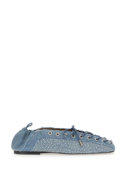 GANNI Ganni Women Lace-Up Ballerina