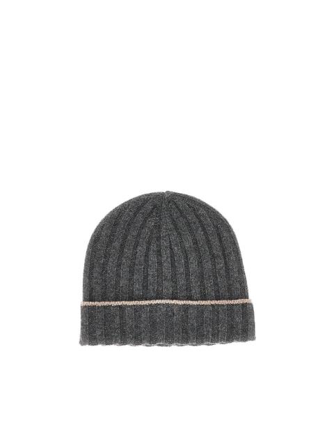 Brunello Cucinelli Brunello Cucinelli Men Ribbed Cashmere Beanie Hat