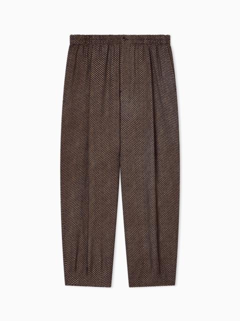 GIORGIO ARMANI PATTERNED VISCOSE RELAXED TROUSERS