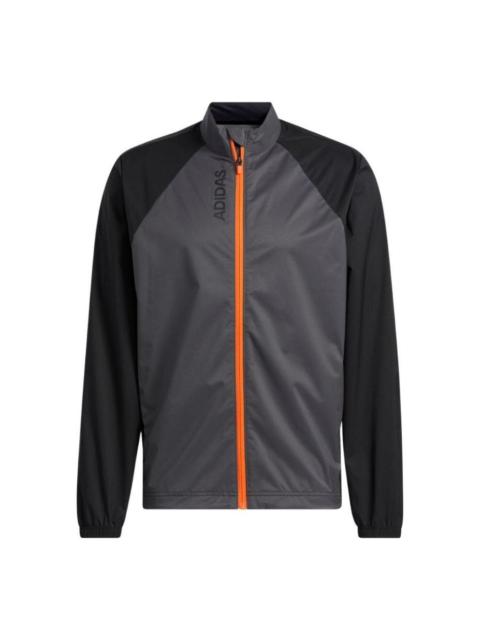 adidas adidas Colorblock Golf Sports Water Repellent Long Sleeves Jacket Gray Black HF9187