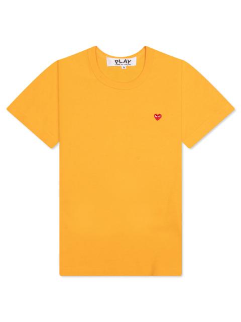 Comme des Garçons PLAY COMME DES GARCONS PLAY WOMEN'S SMALL HEART T-SHIRT - ORANGE