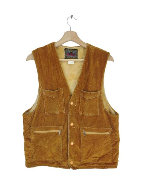 Other Designers Vintage - Vintage Velvet Vest Lining Fleece
