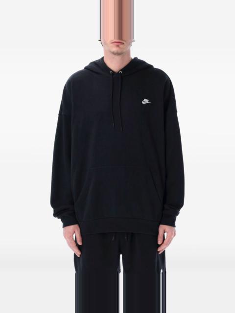 logo-embroidered cotton hoodie