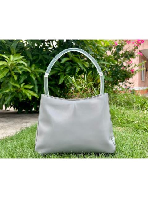 Prada Authentic Prada Spazzolato Patent Leather Hobo Bag