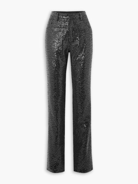 ROTATE Rottan sequin-embellished mid-rise straight-leg jeans