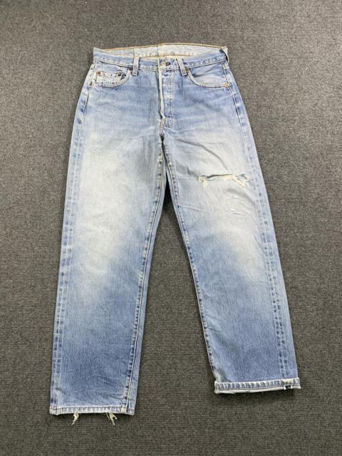 Other Designers Vintage - Vintage LVC 90s Levis 501 Big E Selvedge Faded Blue Jeans