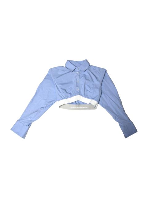 Alexander Wang Alexander Wang logo-band Cropped Shirts Blue