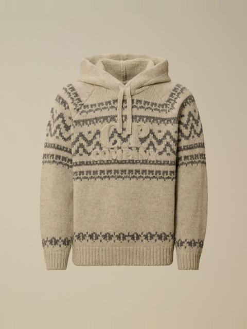 C.P. Company Jacquard Wool Hooded Sweater