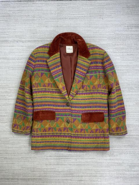 Other Designers Vintage 90s Enrico Coveri Multicolour Westbound Style Blazer