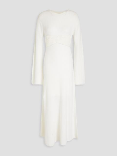 Loulou de Saison Daroca appliquéd wool and cashmere-blend maxi dress