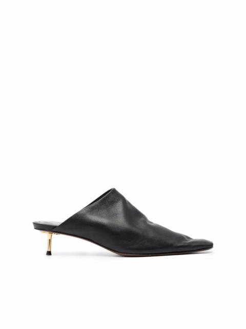 Nanushka elongated square toe 50mm mules