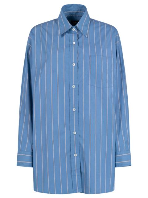 A.P.C. A.P.C. Women Striped Cotton Shirt With Side Slits