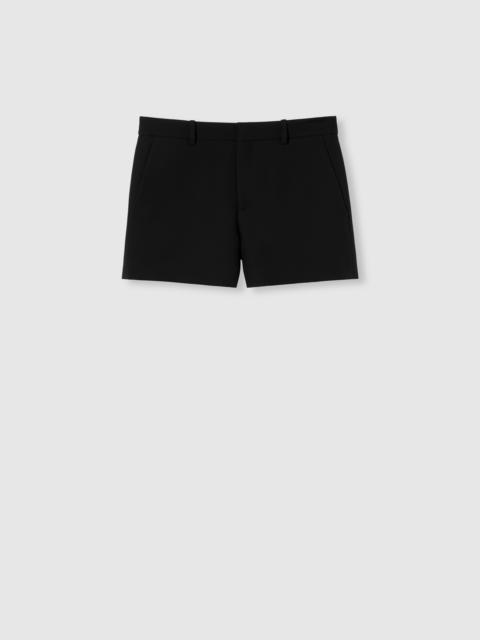 GUCCI Wool silk shorts with embroidery