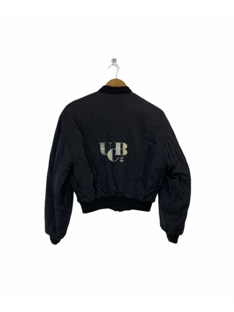 Other Designers United Colors Of Benetton - United Color Of Benetton Cropped Bomber Jacket Floral Logo