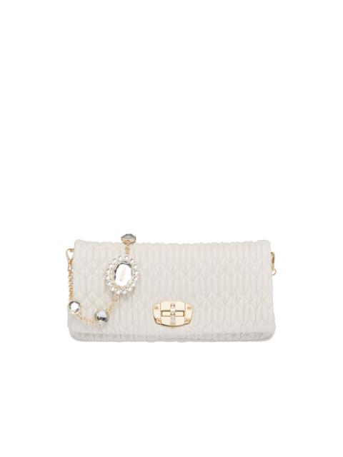 Miu Miu Miu Miu Iconic Crystal Cloqué Nappa leather bag