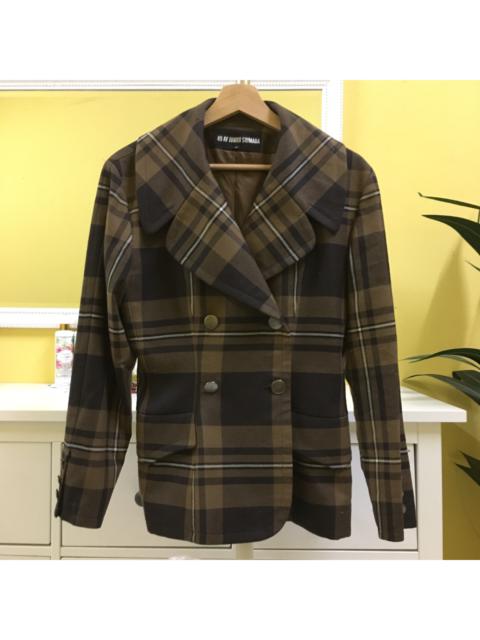 Other Designers Japanese Brand - Junko Shimada Women Double Breasted Brown Tartan