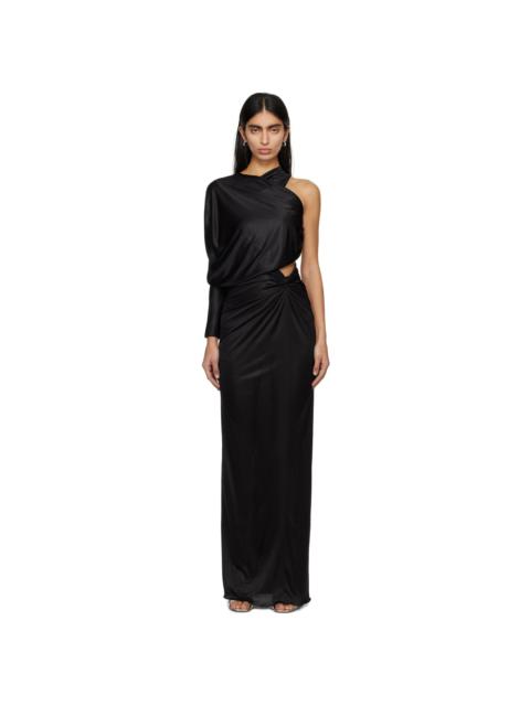 ATLEIN Black Knotted Maxi Dress