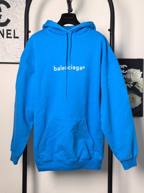 BALENCIAGA Balenciaga Blue Logo Hoodie